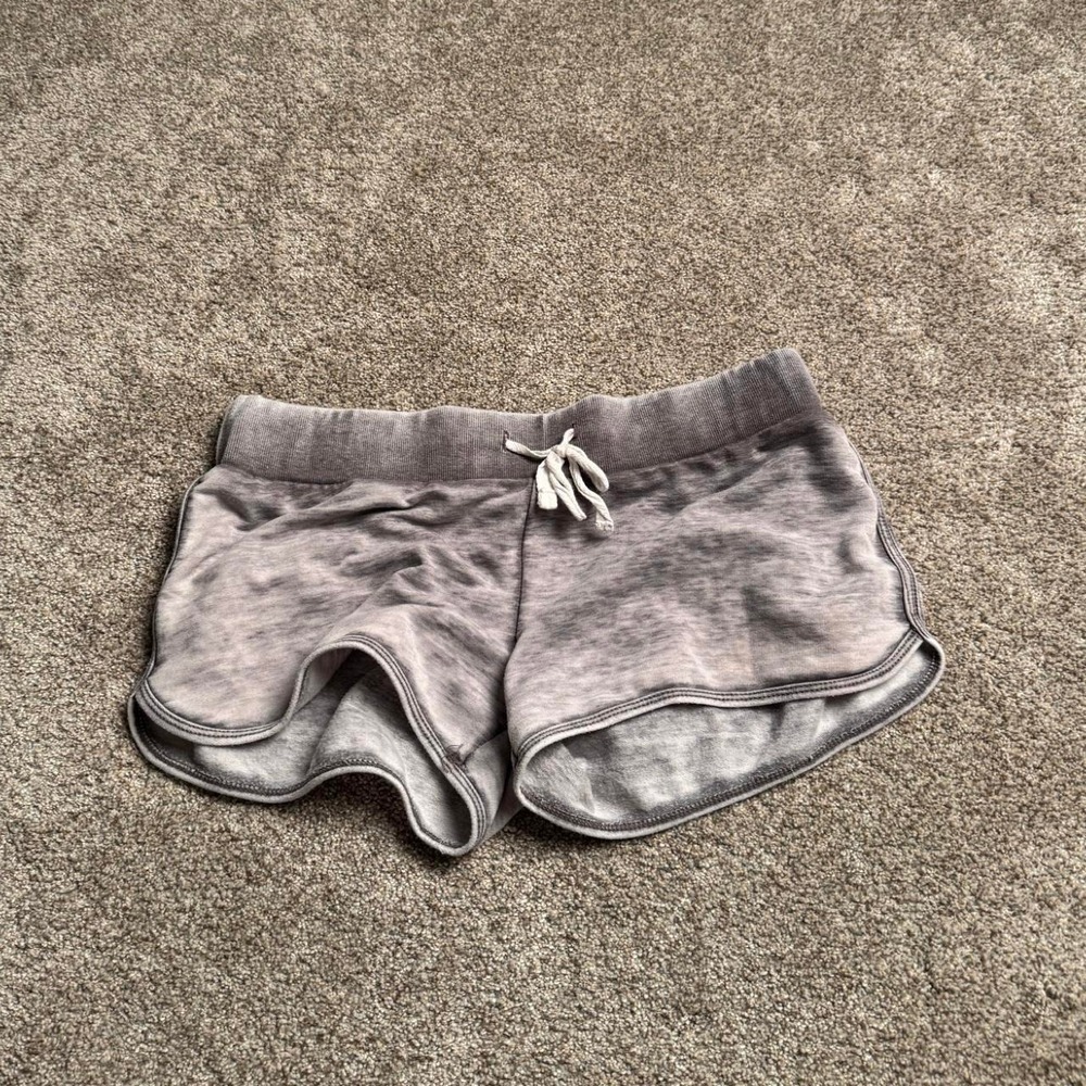 GREY ROXY Y2K SLUB SWEAT SHORTS
